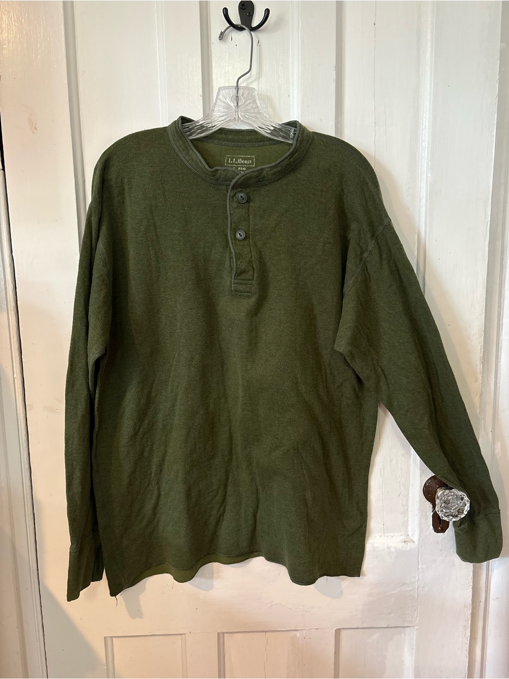 L.L. Bean Men's Olive Green Henley Shirt